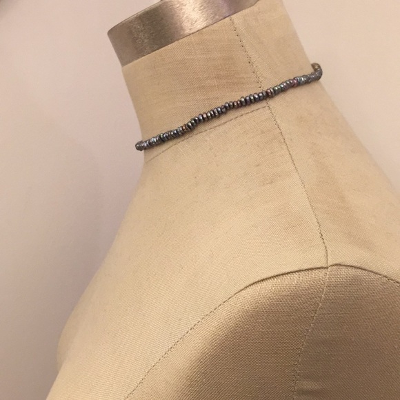 Vintage Freshwater Pearl Mini Bead Blue Necklace - Picture 4 of 5